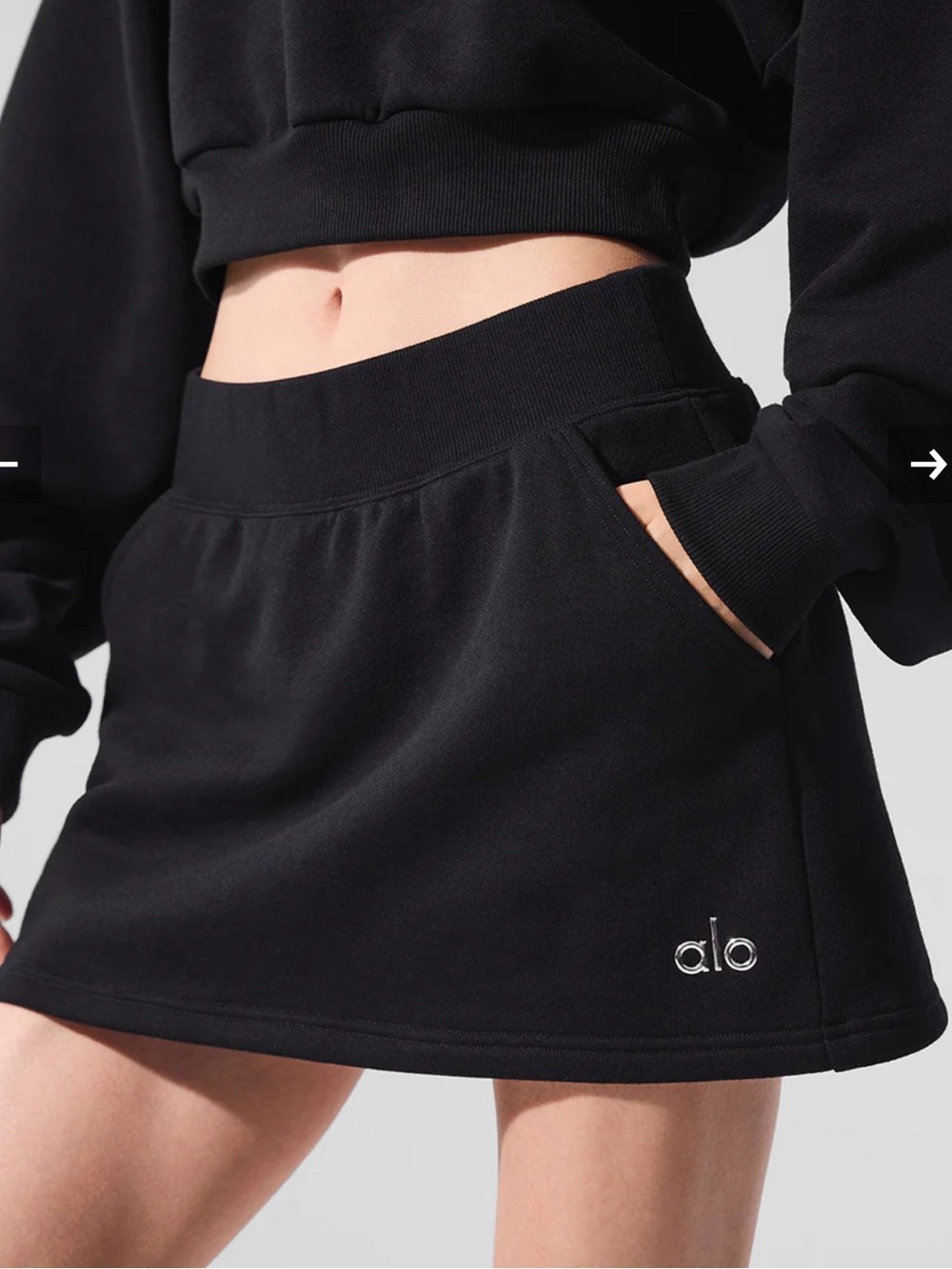 ALO Black Accolade Skort with Pockets